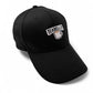 Black cap with Teabelly logo on a white background